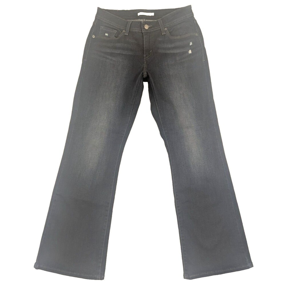 Levi's Womens Jeans 529 Curvy Bootcut Size 30 Dark Blue Stretch Denim Flare Mid